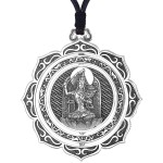 990 Silver Manjusri Bodhisattva Rabbit Zodiac Guardian Pendant